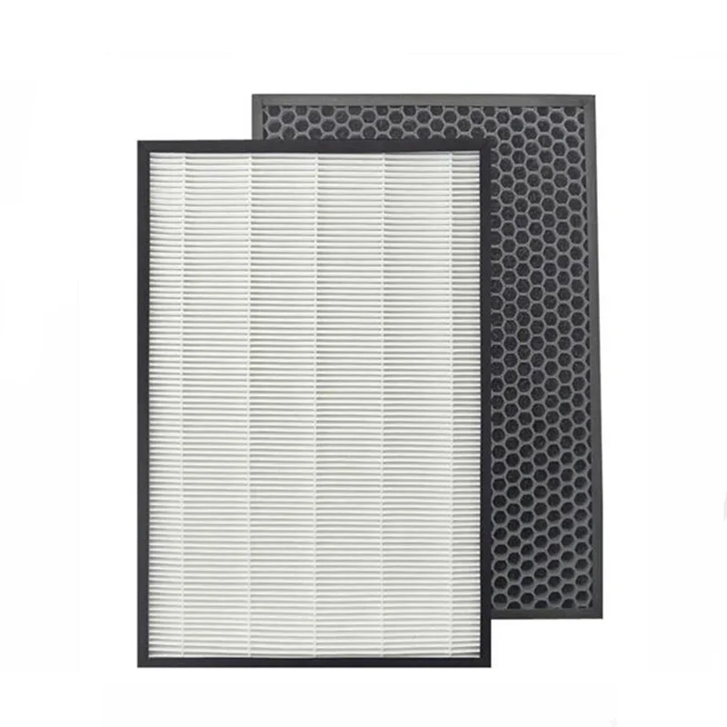 For Sharp Air Purifier KC-D50-W,KC-E50,KC-F50,KC-D40E Replacement Hepa Filter 40*22*2.8 cm +Actived Carbon Filter 40*22*0.8cm