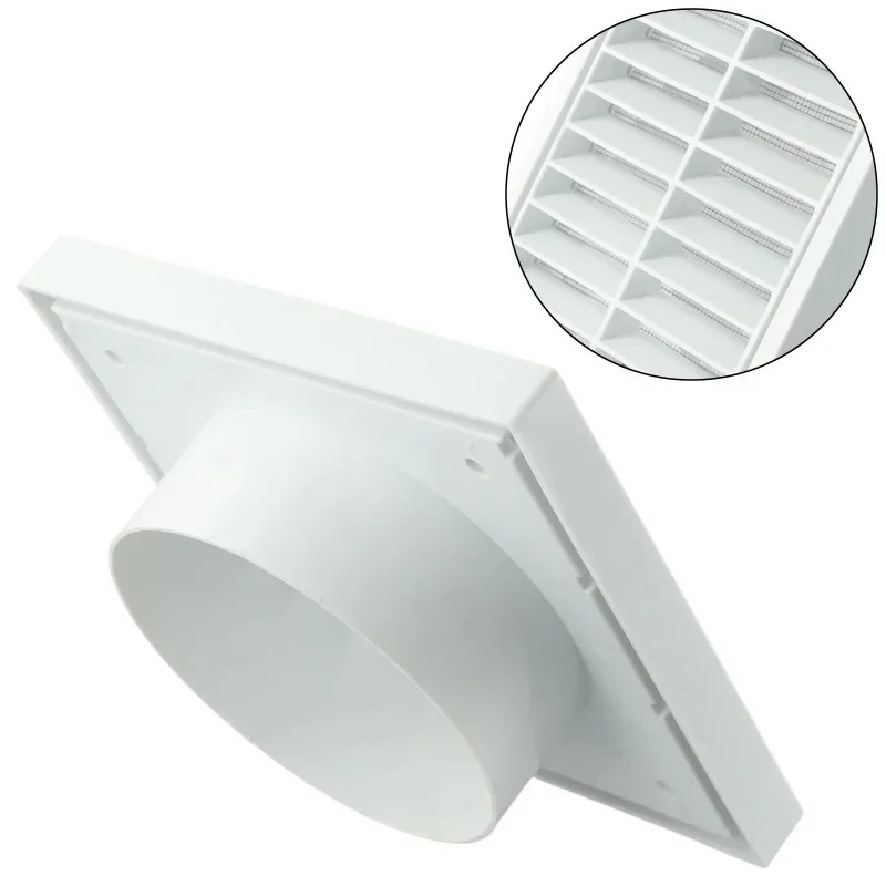 Rejilla de ventilación eficiente Material PP duradero Adecuado para aberturas de pared o techo Protección de vehículos y roedores Blanco