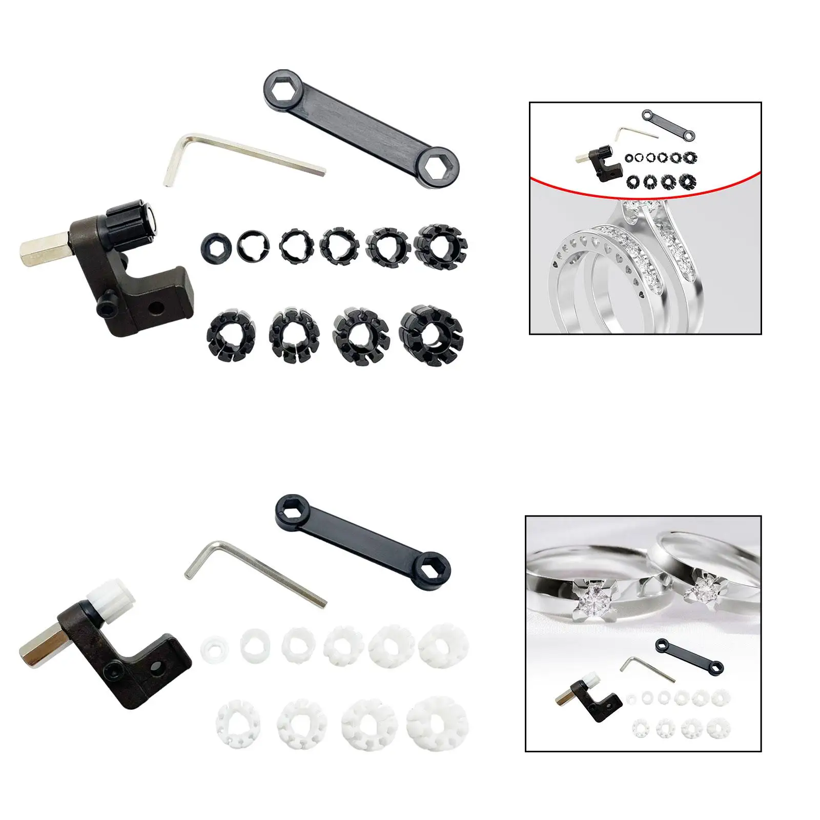 링 고정장치 및 수리 도구용 보석 가공 클램프 세트