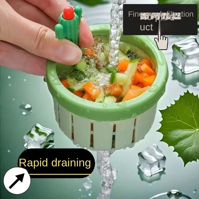 

Food Strainer Sink Filter Basket Household Kitchen Drain Basket Residue Anti-Blocking Deodorant Filter Screen Home Drain