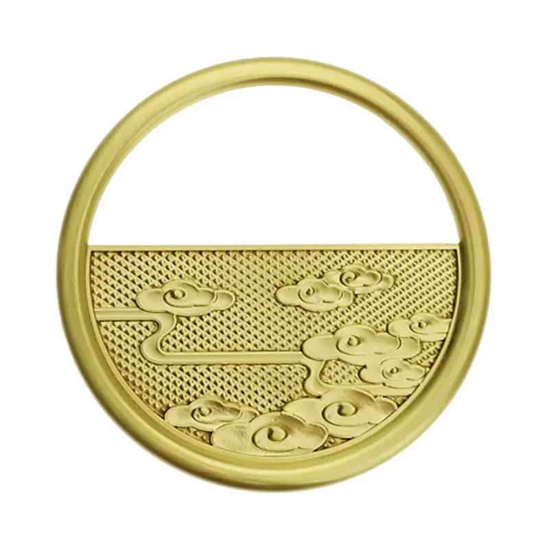 yesChinese Style Round Brass Cabinet Handles Vintage Wardrobe Knob Textured Drawer Pulls Furniture Door Accessory