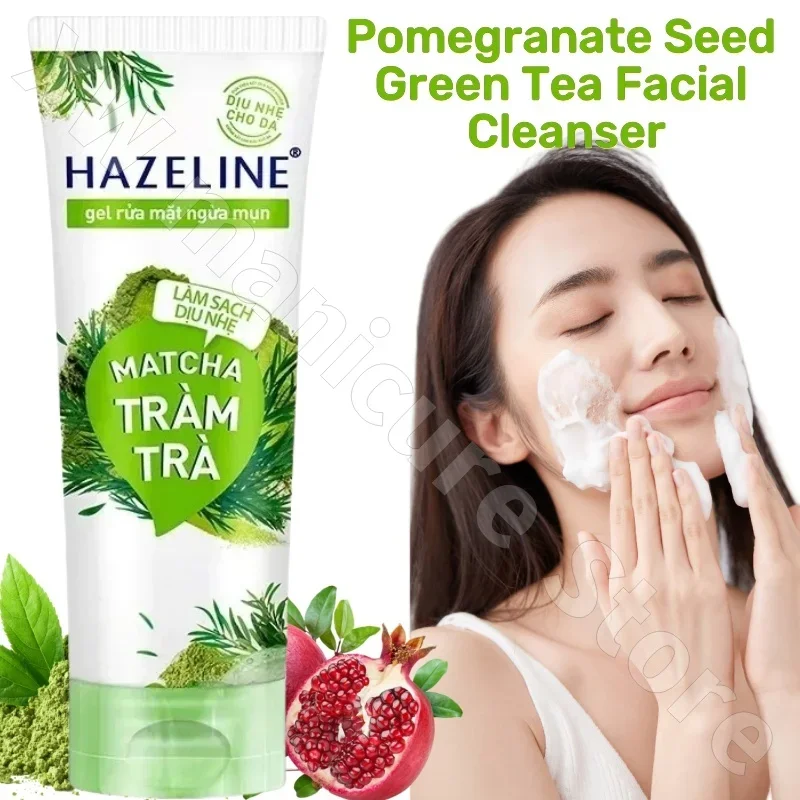 

Vietnam HAZELINE Pomegranate Seed Green Tea Facial Cleanser Deep Cleansing Refreshing Moisturizing and Brightening Skin Tone100g