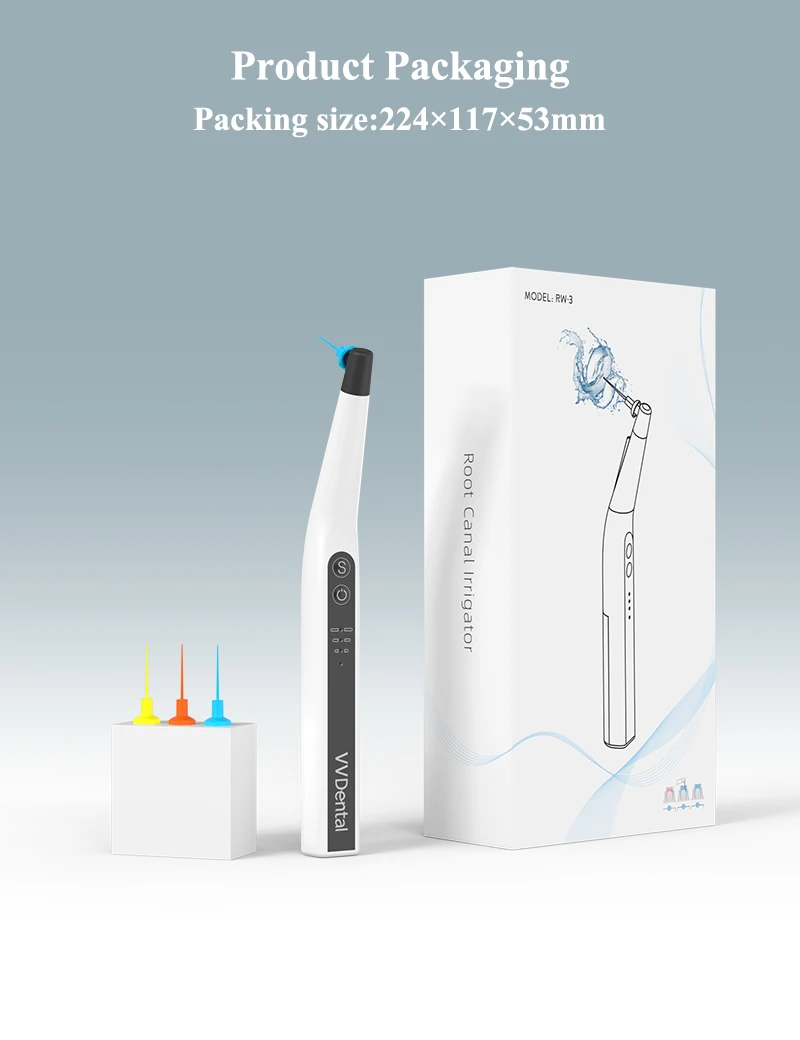 VVDental Endodontischer Wurzelkanal-Schall-Irrigator-Aktivator mit LED und 60 Stück Spitzen für die endodontische Reinigung – Zahnärztliches Instrument – Detail 9