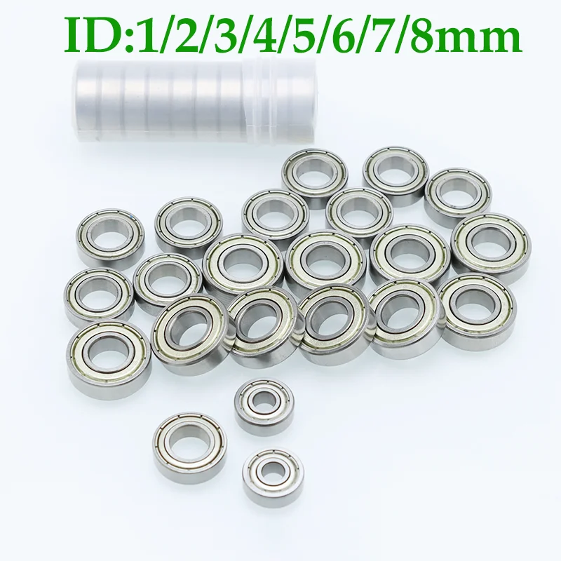 

5pcs Miniature Ball Mini Bearing 3x6x2.5 4x7x2.5 4x10x4 5x8x2.5 5x9x3 5x11x4 6x12x4 8x12x3.5 ZZ RC Car Bike Skate Small Bearings