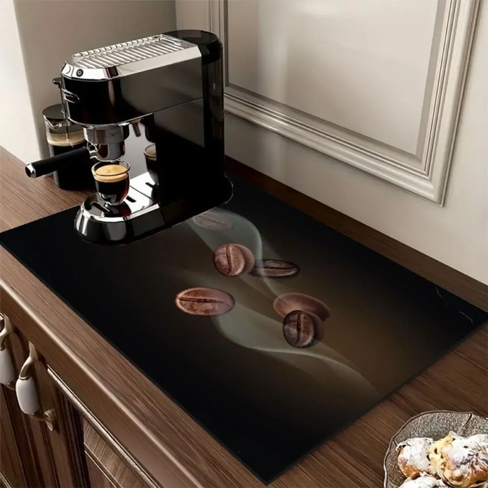 Kitchen Draining Pad Easy To Clean Durable Coffee Machine Heat Insulation Pad Tableware Quick-Drying And Water-Absorbing Mat