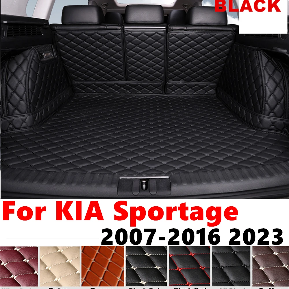 Full Set XPE Car Rear trunk mat for KIA Sportage 2023 2016 2015 2014 2013 12-2007 Cargo Liner Cover Tail Boot luggage Pad Carpet