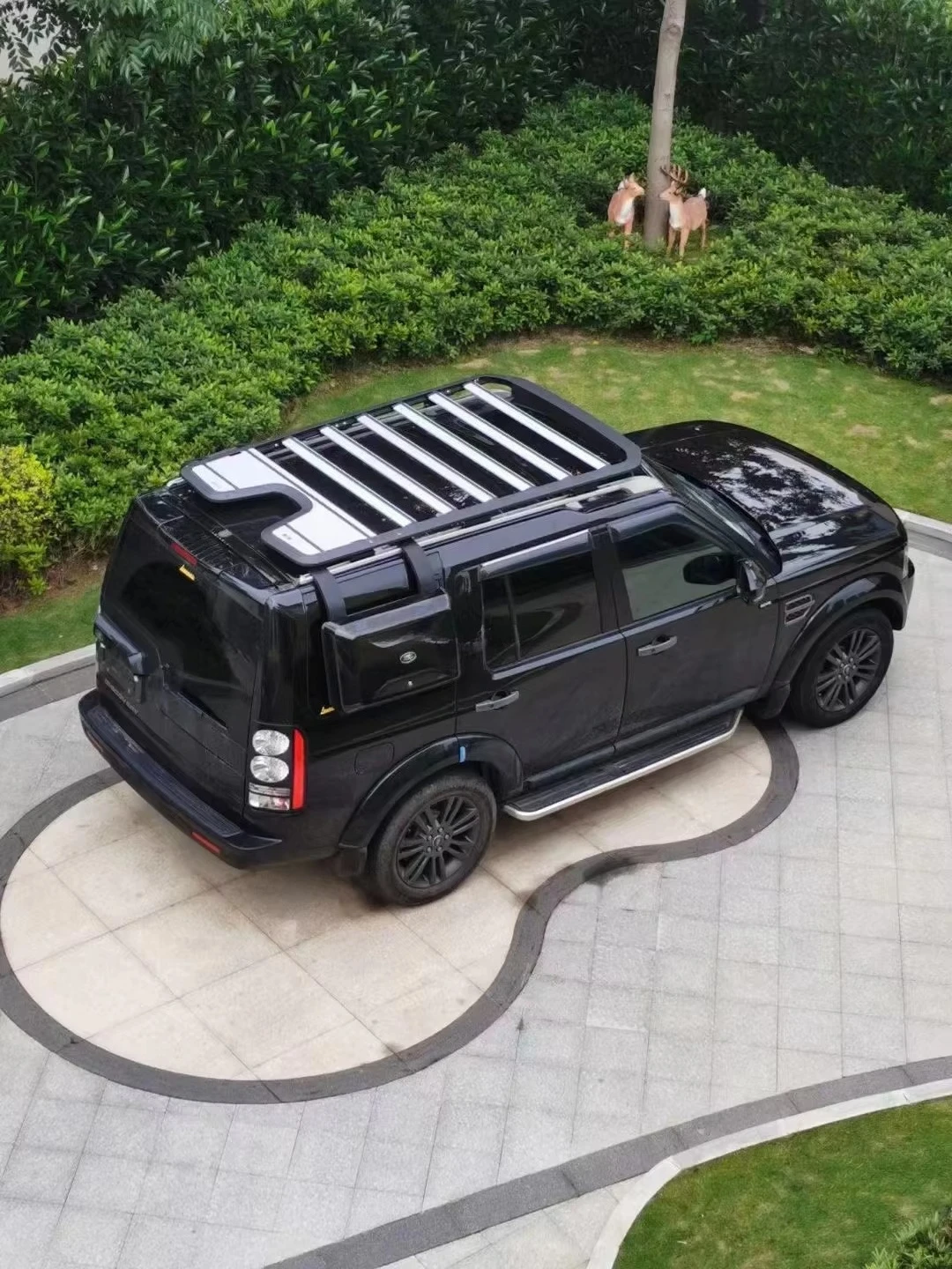 

Car Roof Luggage Carrier Side Tool Box Telescopic Side Ladder for Discovery 3/4 2005-2022