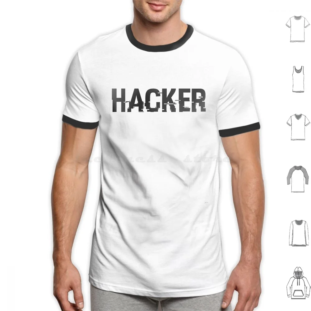 Hacker T Shirt 6Xl Cotton Cool Tee Hacker Hacking Hack Cracker Coding Web Design Developer Creative Anonymous