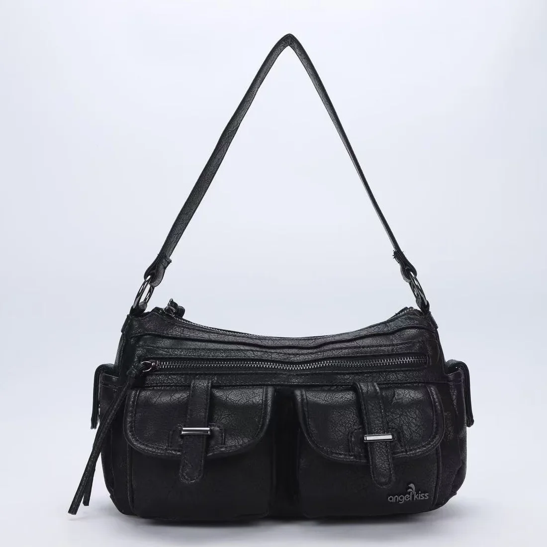 

Женская сумка с леопардовым принтом, модная винтажная черная сумка для ужина с верхней ручкой, сумка с клапаном и несколькими карманами, кошелек