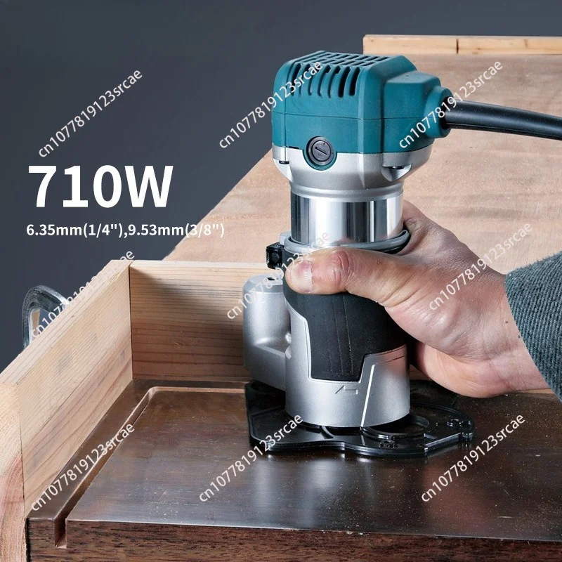 Suitable for RT0700C Expandable Speed Regulation Woodworking Trimming Slotting Machine, 710W Bakelite Milling Engraving Tool