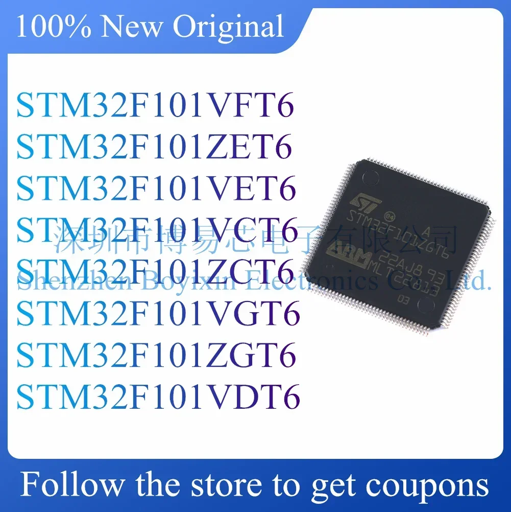 

NEW STM32F101VFT6 STM32F101ZET6 STM32F101VET6 STM32F101VCT6 STM32F101ZCT6 STM32F101VGT6 STM32F101ZGT6 STM32F101VDT6.