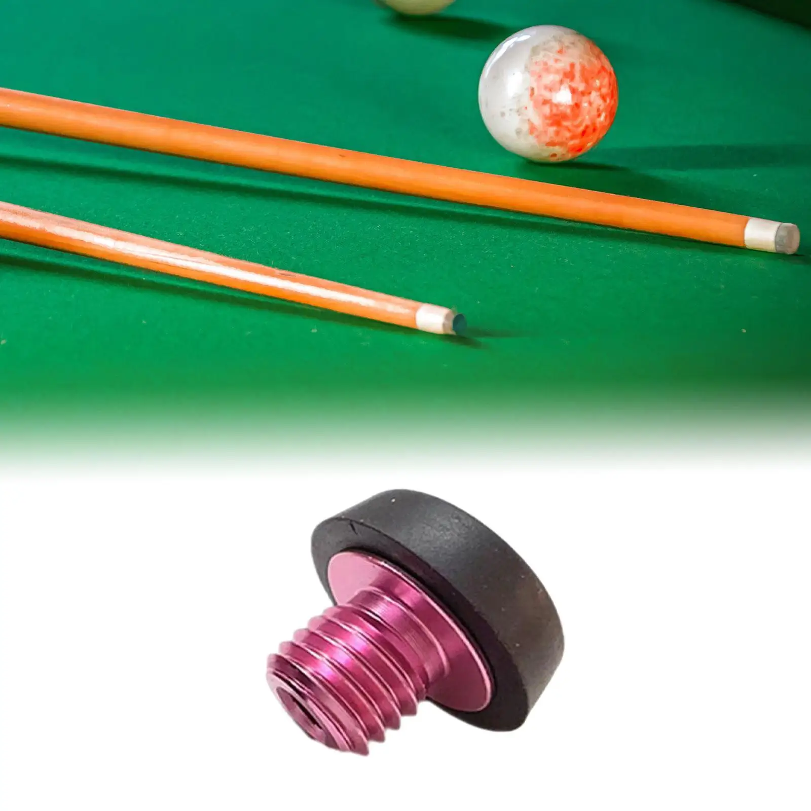 Billiards Cue Bottom Plug Billiards Accessories Portable Screw Type Billiard Cue Rubber Bumper for Enthusiast Beginners Players