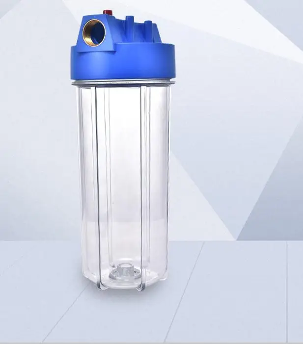 10 inch transparent PET filter housing household water purifier pre-filter pipe filter single-stage water purifier