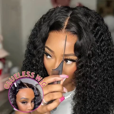 Glueless Burmese Curly Wigs With Spiral End Burmese Curly 7x6 HD Transparent Lace Frontal Wigs Human Hair Wigs 220% Density