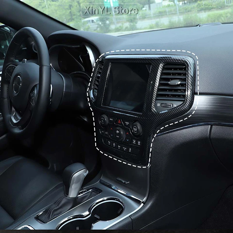 

Center Console Navigation Cover for Jeep Grand Cherokee 2014 2015 2016 2017 2018 Interior Accessories