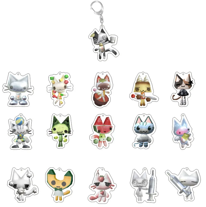 

Inoue toro So Cute Cat Kitten Lovely Acrylic Keychain Jewelry Fan Key Chain Related Product Pendant Q Version Creative Accessory