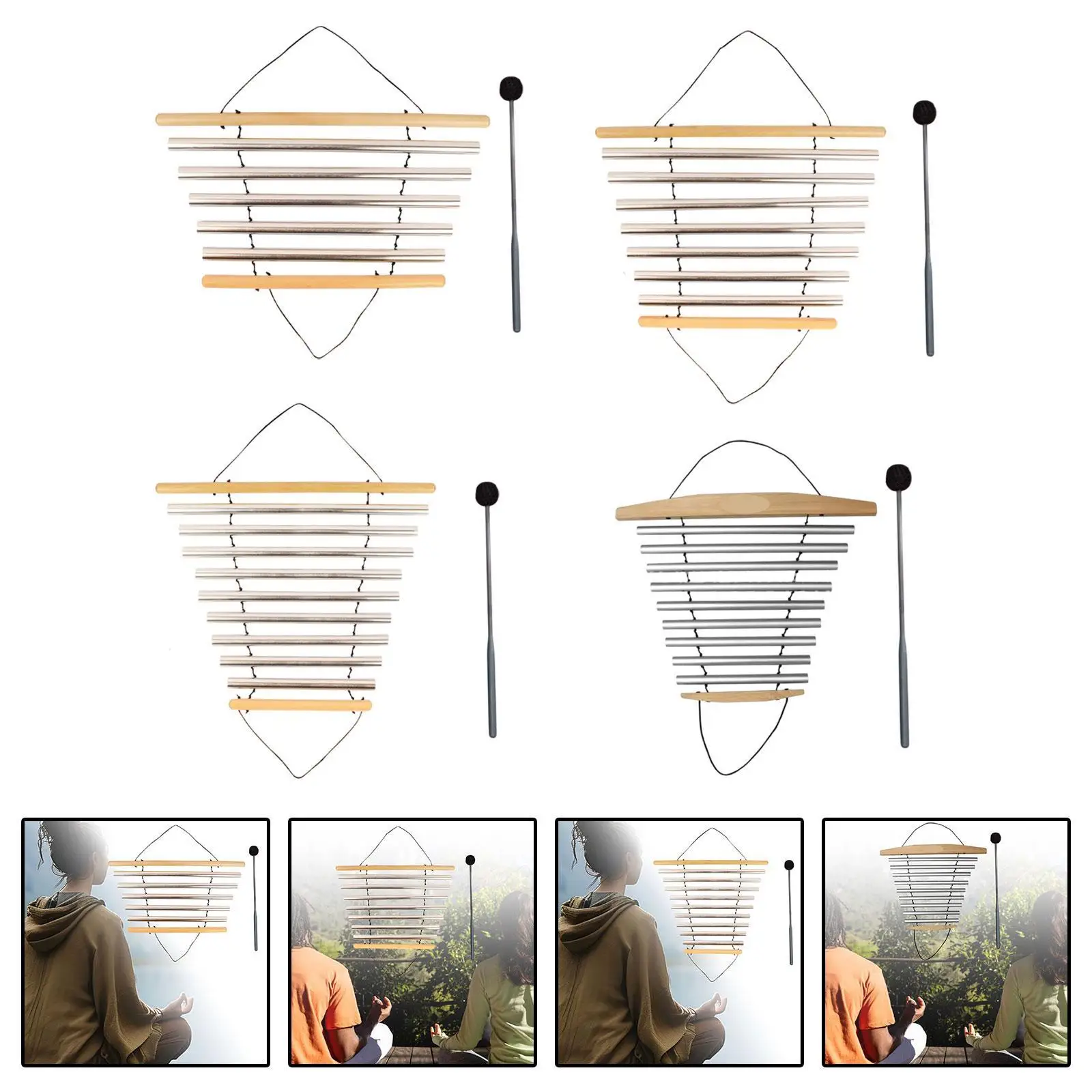 

Meditation Flow Chime with Mallet, Bath Instrument, Tubular Flow Chime, Meditation Bowl Sound