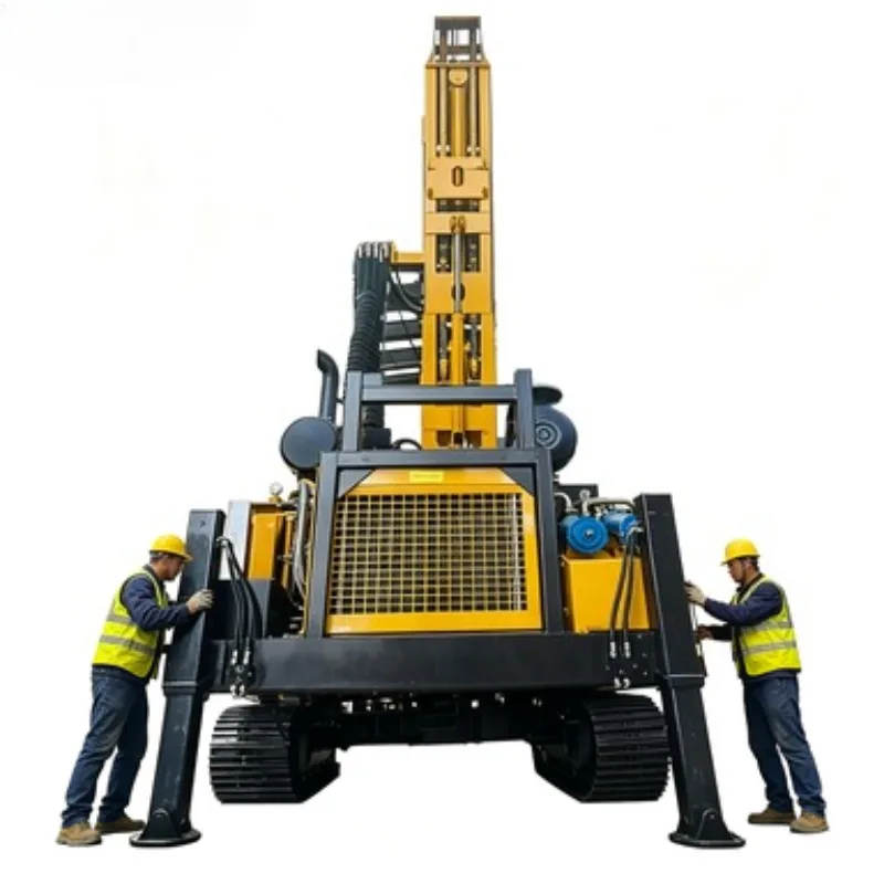 800m Depth RC Fully Hydraulic Water Well Drilling Rig Borehole Rock Core Rig Machine 132kw Engine Crawler Mounted Core Drilling