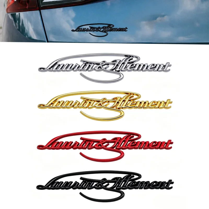 3D Metal Signature Car Emblem Badge Sticker for Skoda Octavia Superb Karoq Kodiaq - Chrome Gold Black Red