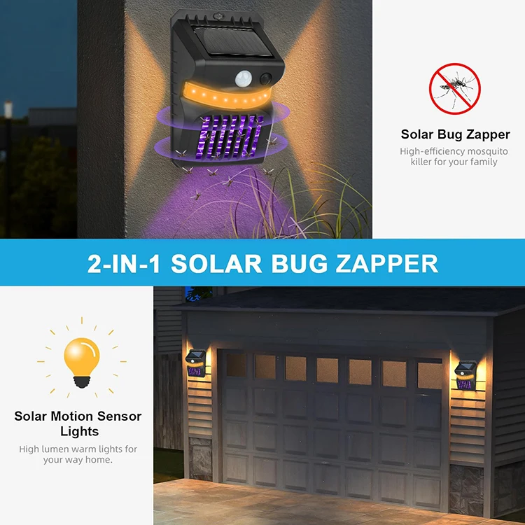 Outdoor Solar Light And Mosquitos Killer Lamp With Mosquitos Control Function Infrared Sensor Waterproof Road Light For Garden