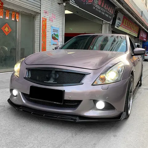 자동차 앞 범퍼 스플리터 립 스포일러 디퓨저 가드 바디 키트 인피니티 G25 G35 G37 2007-2013 글로스 블랙 액세서리