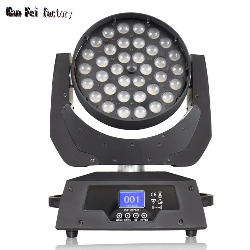 led zoom moving head light wash movil lights rgbwa mais uv 6in para dj stage e boate 36x18w 36x12w 01