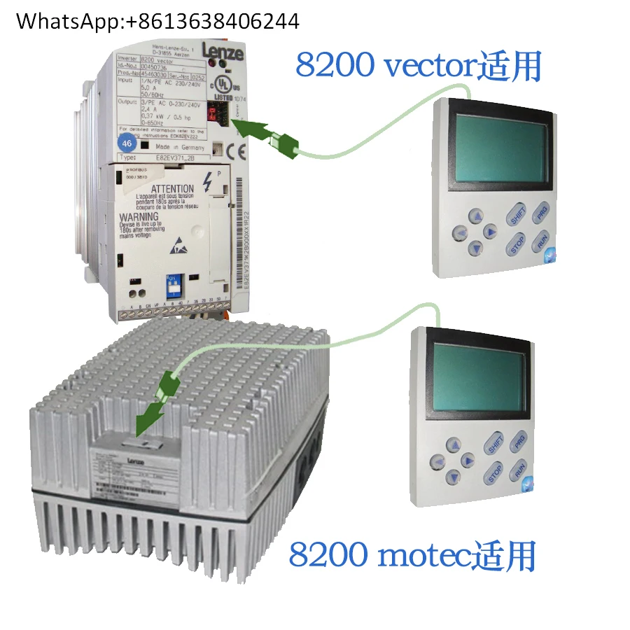 Le-nze 8200 inverter panel communication cable. 8200vector/8200motec universal custom