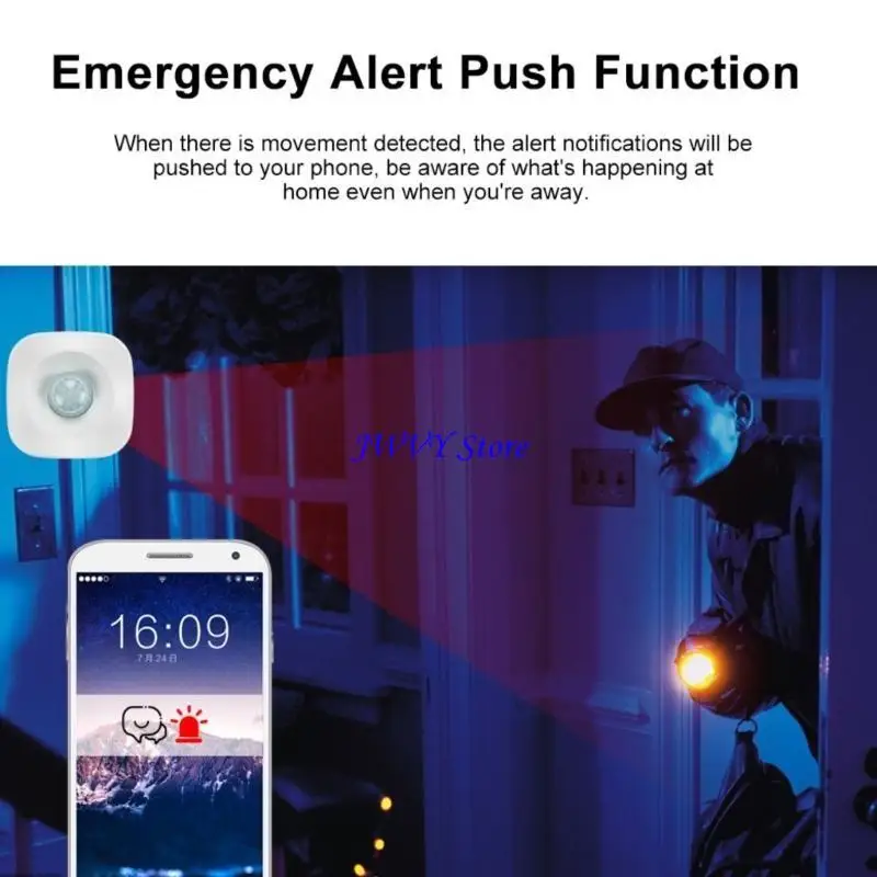 เครื่องตรวจจับความเคลื่อนไหวแบบพาสซีฟแบบพาสซีฟที่ปรับได้ 573a พร้อมการเชื่อมต่อ WiFi