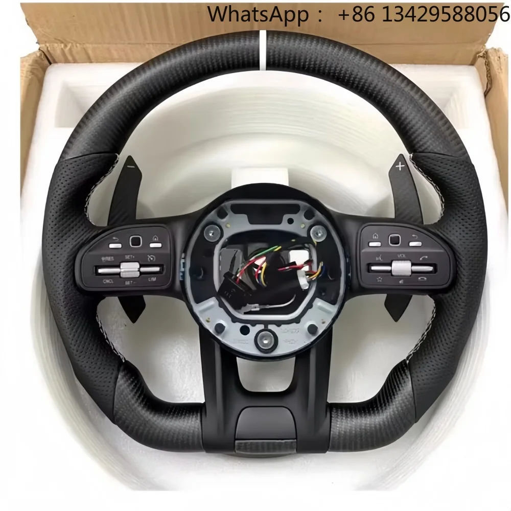 Custom Carbon Leather Sports Steering Wheel for Mercedes GLC W176 W213 W211 W213 W221 W218 W204 W205 AMW166 Car Accessories