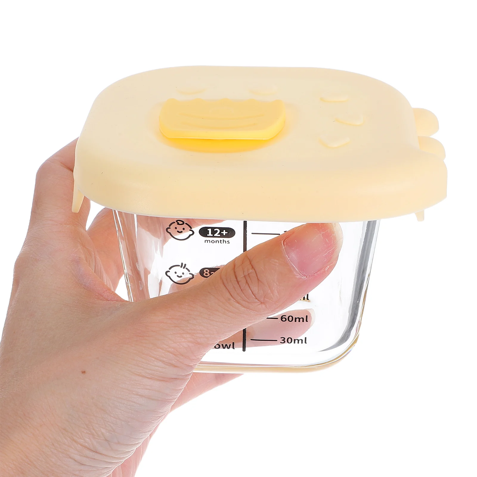 

2pcs Glass Baby Food Bowls 230Ml Microwave Safe Airtight Freezer Storage Containers For Infant Complementary Food Transparent