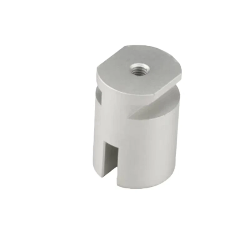 Custom Aluminum Alloy Precision CNC Machined Hexagonal Hole Connector Single Screw Hole Positioning Bushing Components