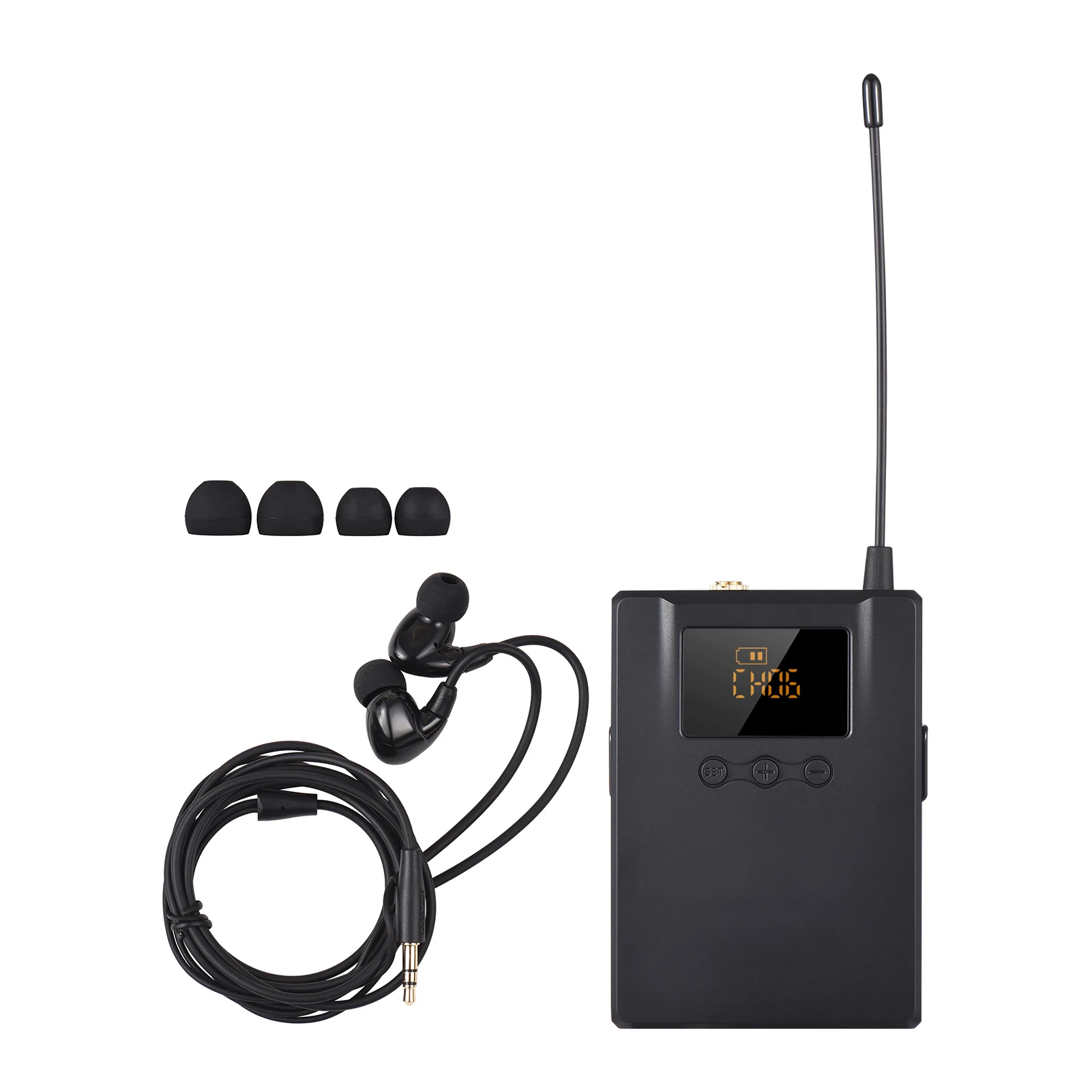 

TAKSTAR WPM-300R Беспроводной аудиоприемник Наушники-вкладыши UHF Bodypack Приемник Светодиодный цифровой дисплей для сценической студии Синхронный