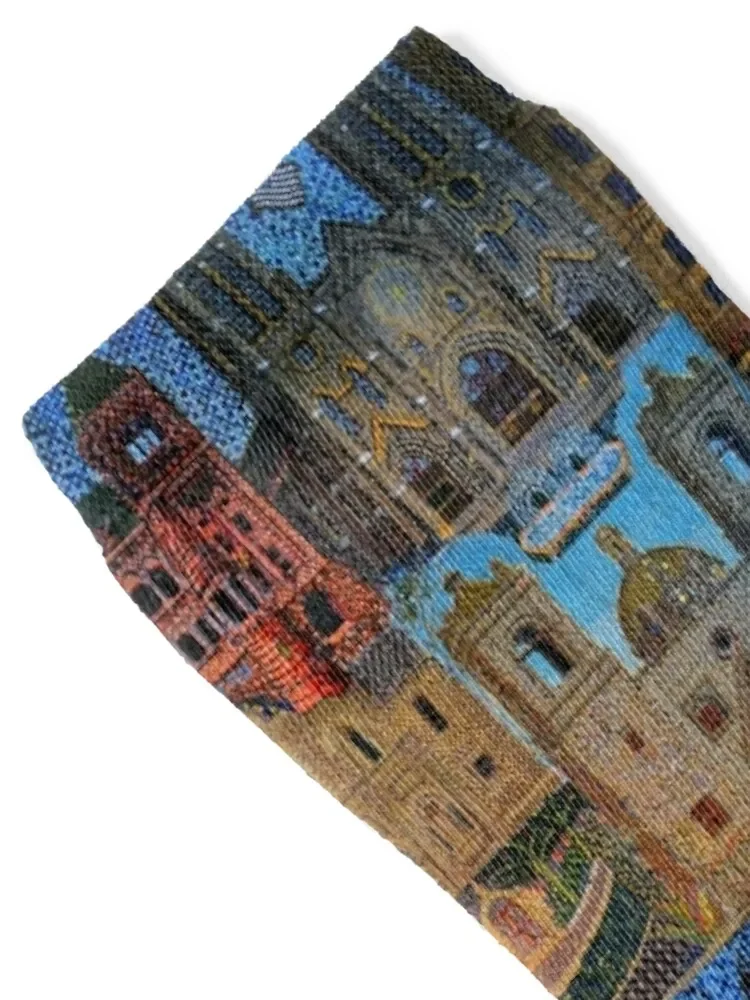 Tiled فسيفساء الجوارب الهوكي جوارب رياضية هالوين جوارب رياضية الذكور المرأة الكثير الشتاء قصيرة تشغيل الجوارب للرجل المرأة #2