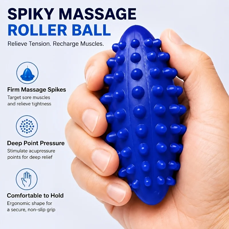 1A random color acupressure massage ball，Hard grip ball，Used for acupressure on hand and foot points、Fascia Release Fitness Exer - view 5