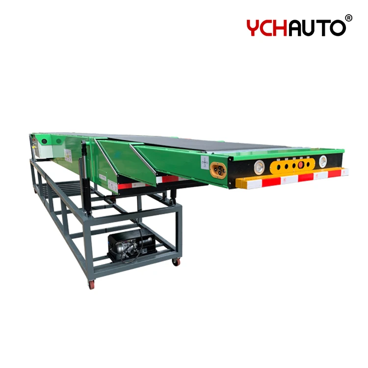 Retractable Belt Conveyor with PVK Belt Running Heavy Duty Telescopic Belt Conveyors for Warehouse CE Certification