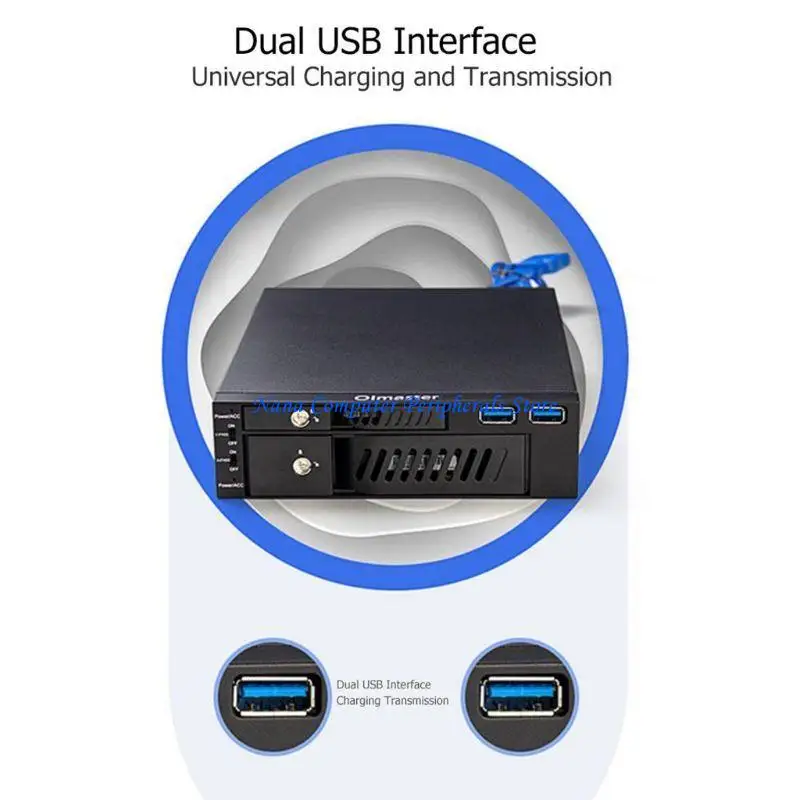 F68C Dual USB Optical Drive Mobile Rack Station العلبة الثابتة القرص الصلب لمدة 2.5/3.5 بوصة HDD #3