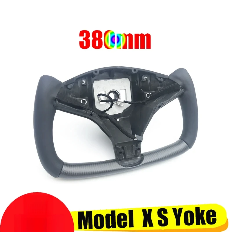 Model S Yoke Handle Carbon Yoke Steering Wheel For  Yoke Model X 2014 2020 Accessories Customized 380mm Steering Wheel
