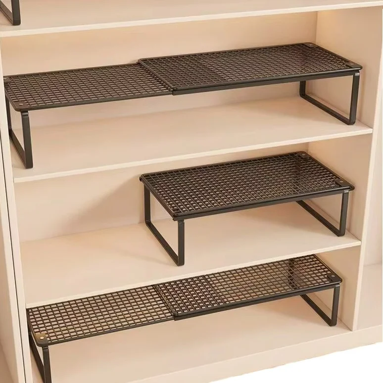 

*Wardrobe Layered Partition Board Extendable Storage Shelf for Closet and Shoe Cabinet Organization