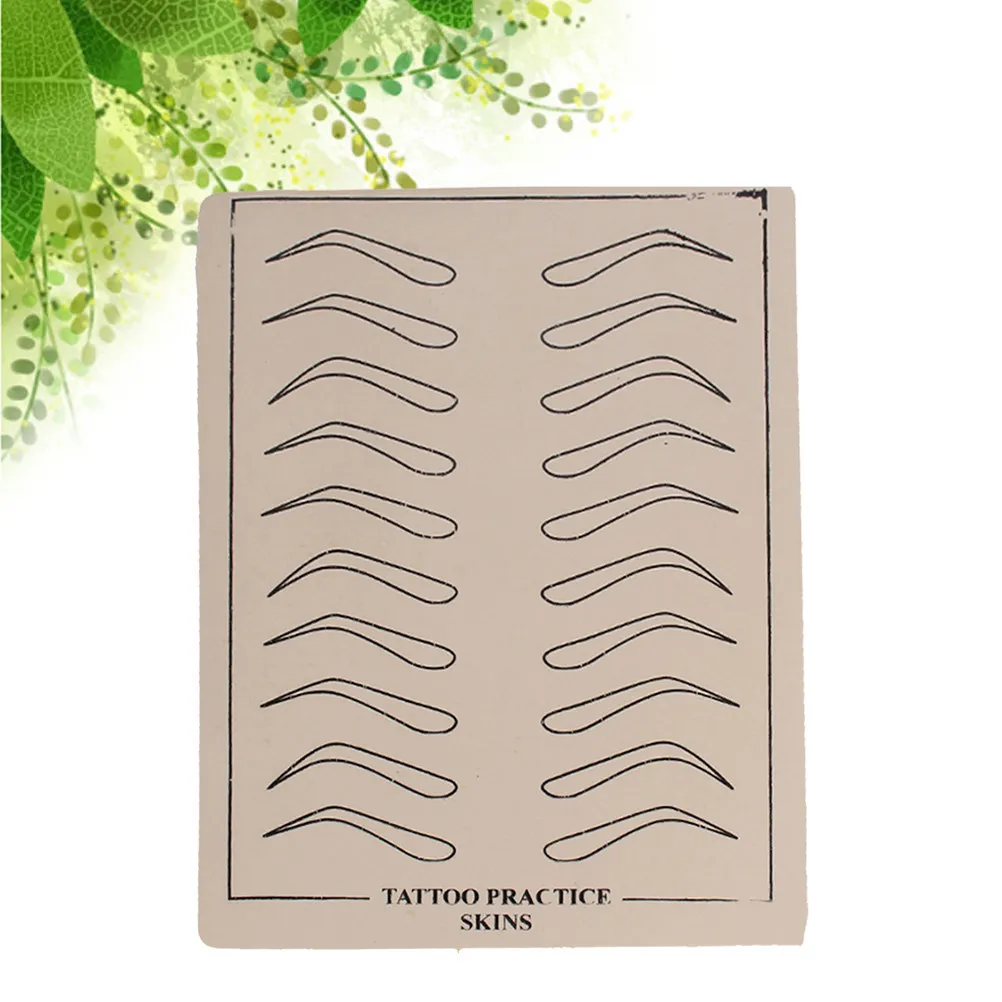 6Sheets Eyebrow Training Skin Microblading Practice Sheet Plain Smooth Realistic Texture Thick Reusable for Permanent