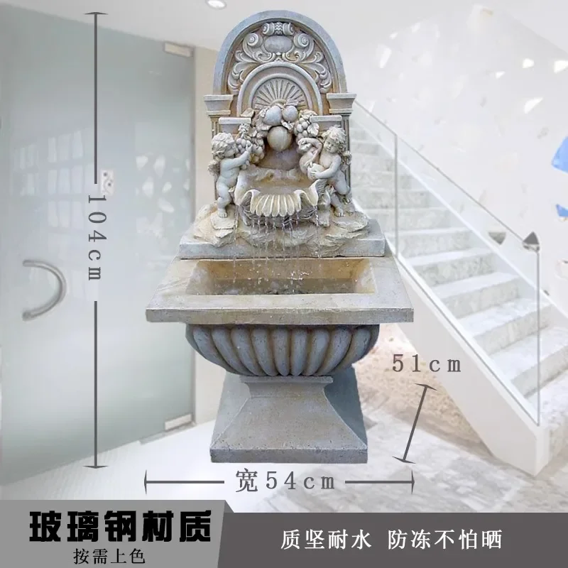 Floor-to-ceiling circulating water fountain courtyard garden foyer balcony water feature decoration angel fountain ornament
