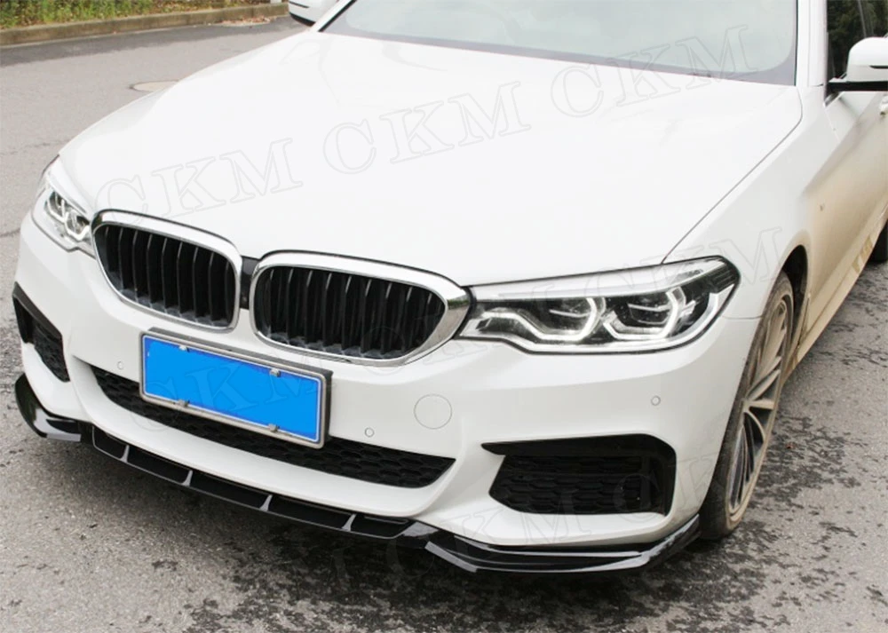 

CKMUUER ABS Carbon Look For BMW 5 Series G30 G31 G38 540i M Sport 2017 2018 2019 Body Kits Front Bumper Lip Car Decoration