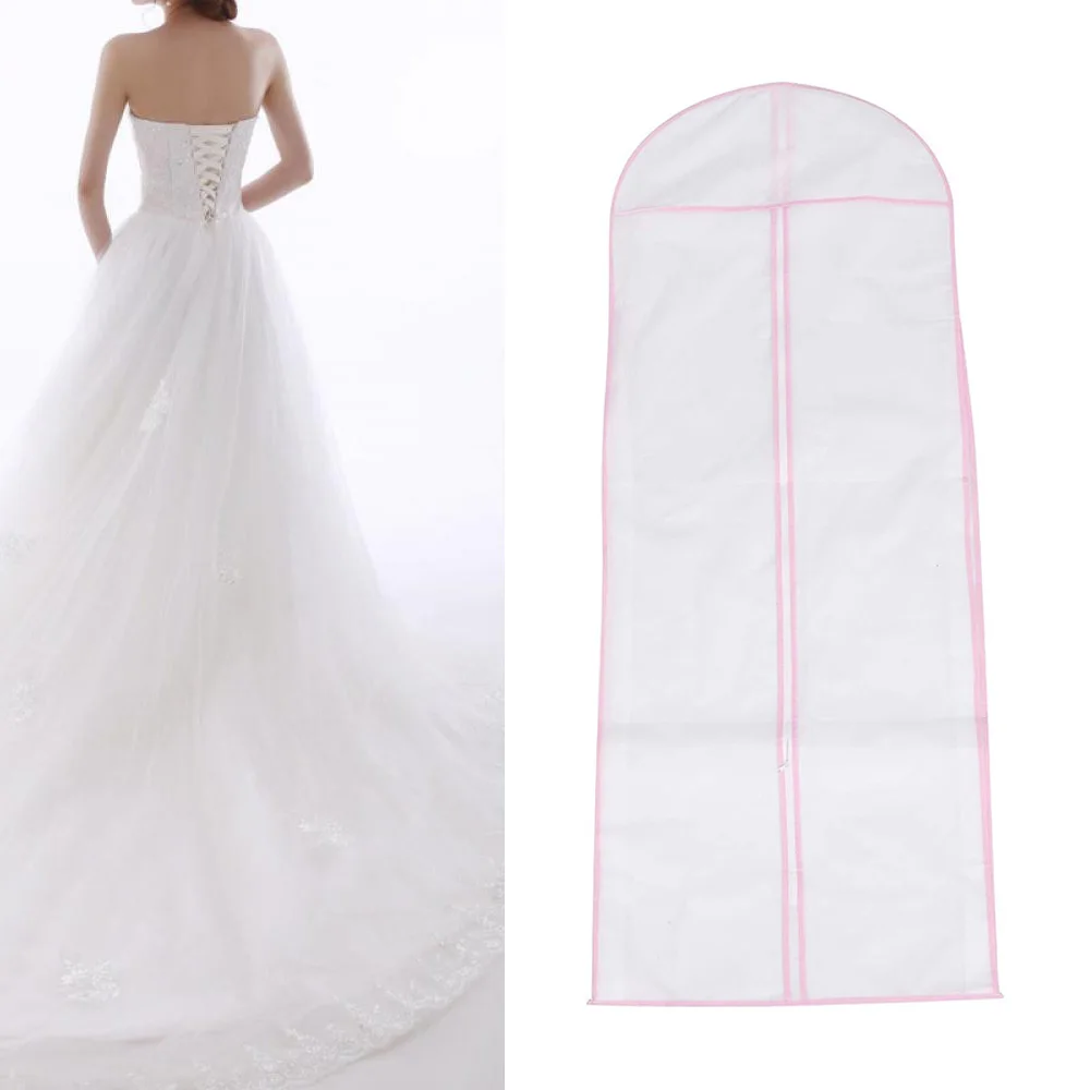 180cm Wedding Dress Bag Clothes Hanging Garment Dress Clothes Suit Coat Dust Cover Home Storage Bag For Wedding Dresses