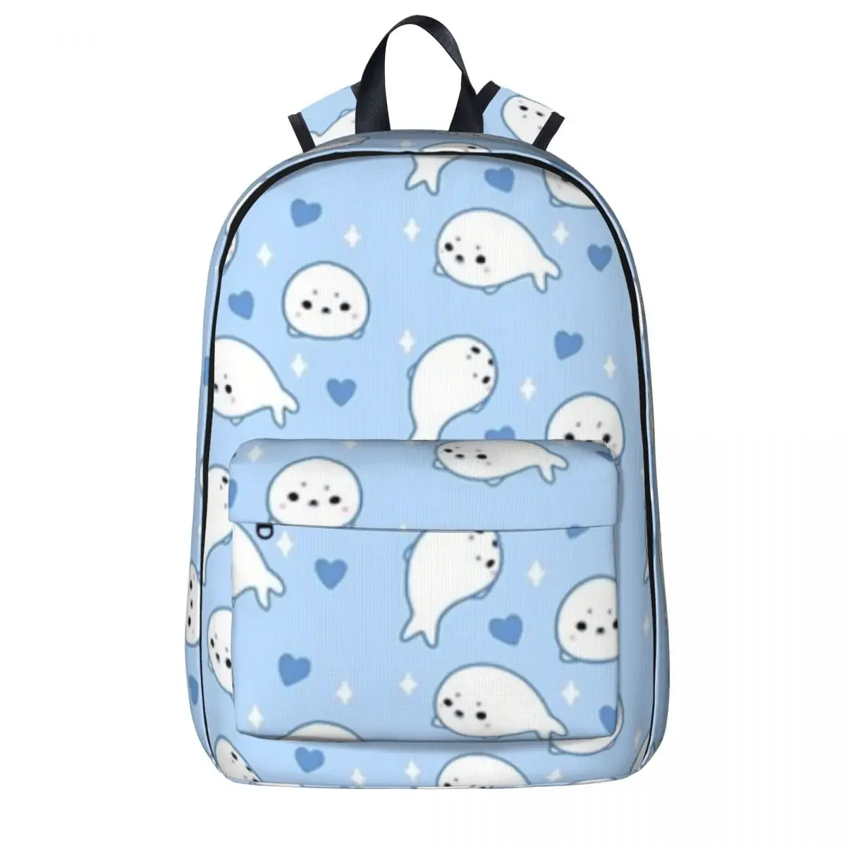 

Cute Harp Seals Woman Backpacks Boys Girls Bookbag Fashion Students School Bags Portability Travel Rucksack Shoulder Bag