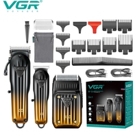 VGR Professional Combo Hair Clipper & Hair Trimmer & Foil Electric Shaver Beard Trimer For Men Barber Shop Haircut Rechargeable