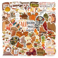 50PCS Fall Cartoon Stickers Notebook Computer Handbook Guitar Skateboard Decorative Stationary Stickers