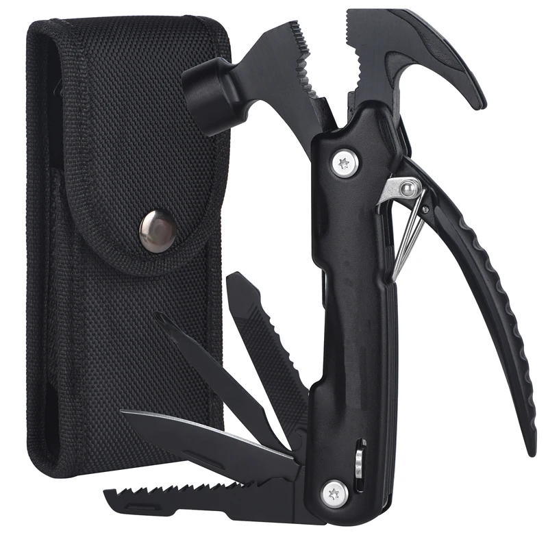 Presentes de Natal, equipamento de camping, martelo multifuncional 12 em 1.