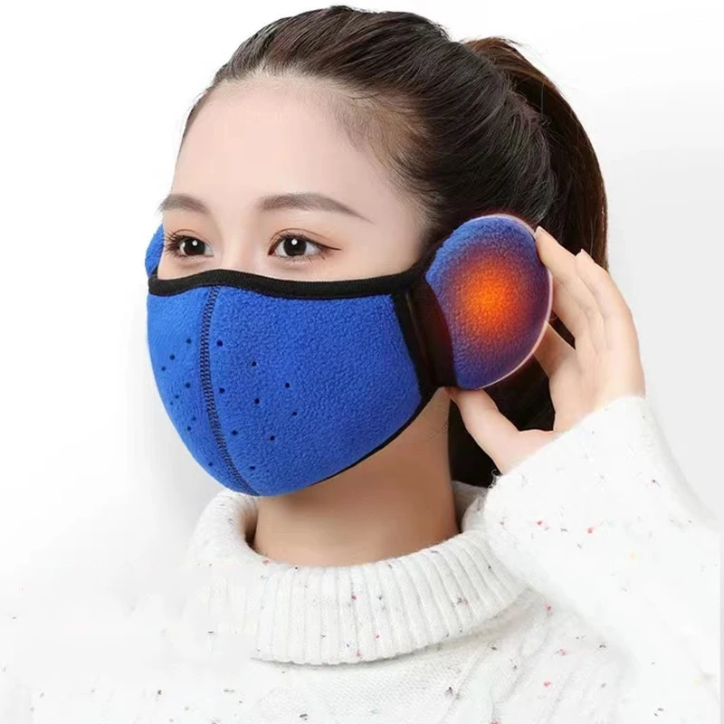 Unisex Winter Warm Mask Women Fleece Face Shield Cold-proof Windproof Earmuffs Men\'s Cycling Mask Multi-purpose Breathable Mask