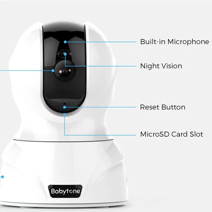 Viatom BM HD 1080P 4X baby monitor camera two way talk audio Vox video baby camera monitor image 2