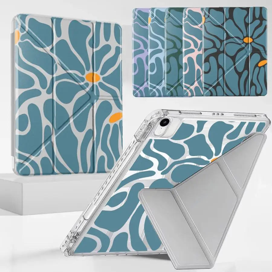 

Tablet Case For iPad Pro 11th 10th 9th 8th 7th 12.9inch Mini 6 7 Pro 2025 Air 4 5 M3 M2 M4 11inch Holder Cover Y-Fold Cartoon