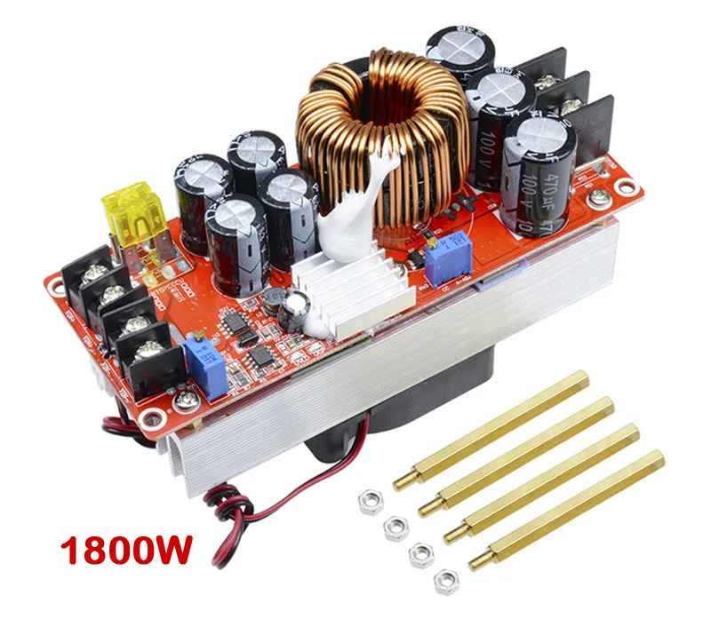 Power Module Boost,1800W 40A, DC-DC cc, constant voltage, current converter, amplifies 10-60V per fan, 12-90V